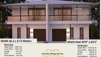 6 Bed hip 2 storey Duplex / Townhouse design